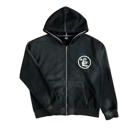 Hellstar Black Zip Up Hoodie