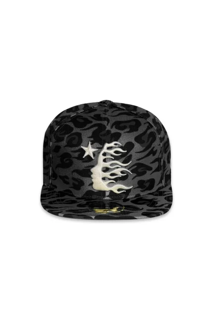 Buy Black Hellstar Fitted Cheetah Print Hat