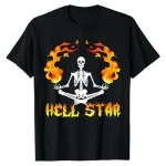 Black Hellstar Skeletons Yoga T-Shirt