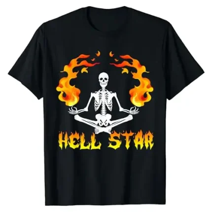 Black Hellstar Skeletons Yoga T-Shirt