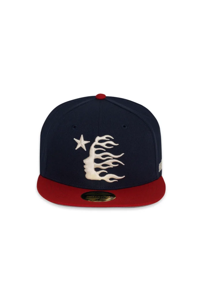 Blue Fitted Hellstar Baseball Hat